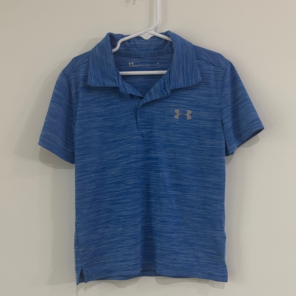 Under Armour Heathered Blue Polo